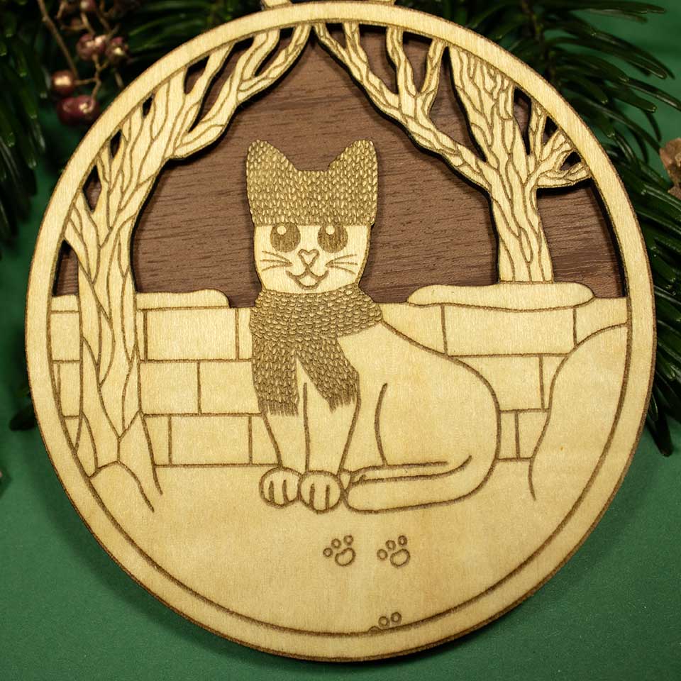Cat in winter - Ornament