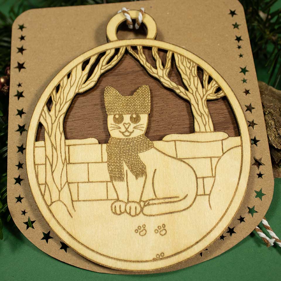 Cat in winter - Ornament
