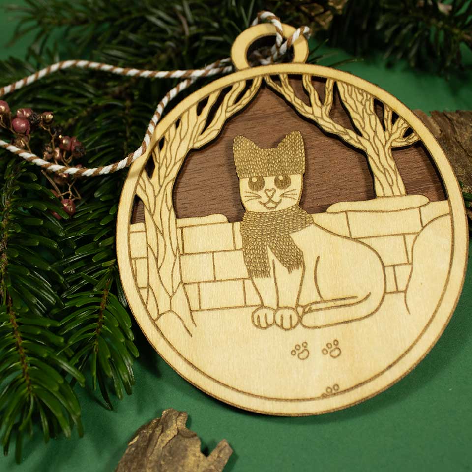 Cat in winter - Ornament