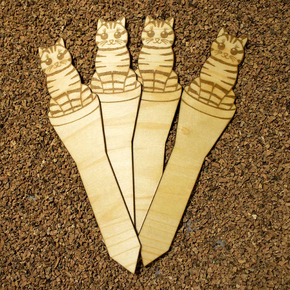 Cat plant striped - plant marker