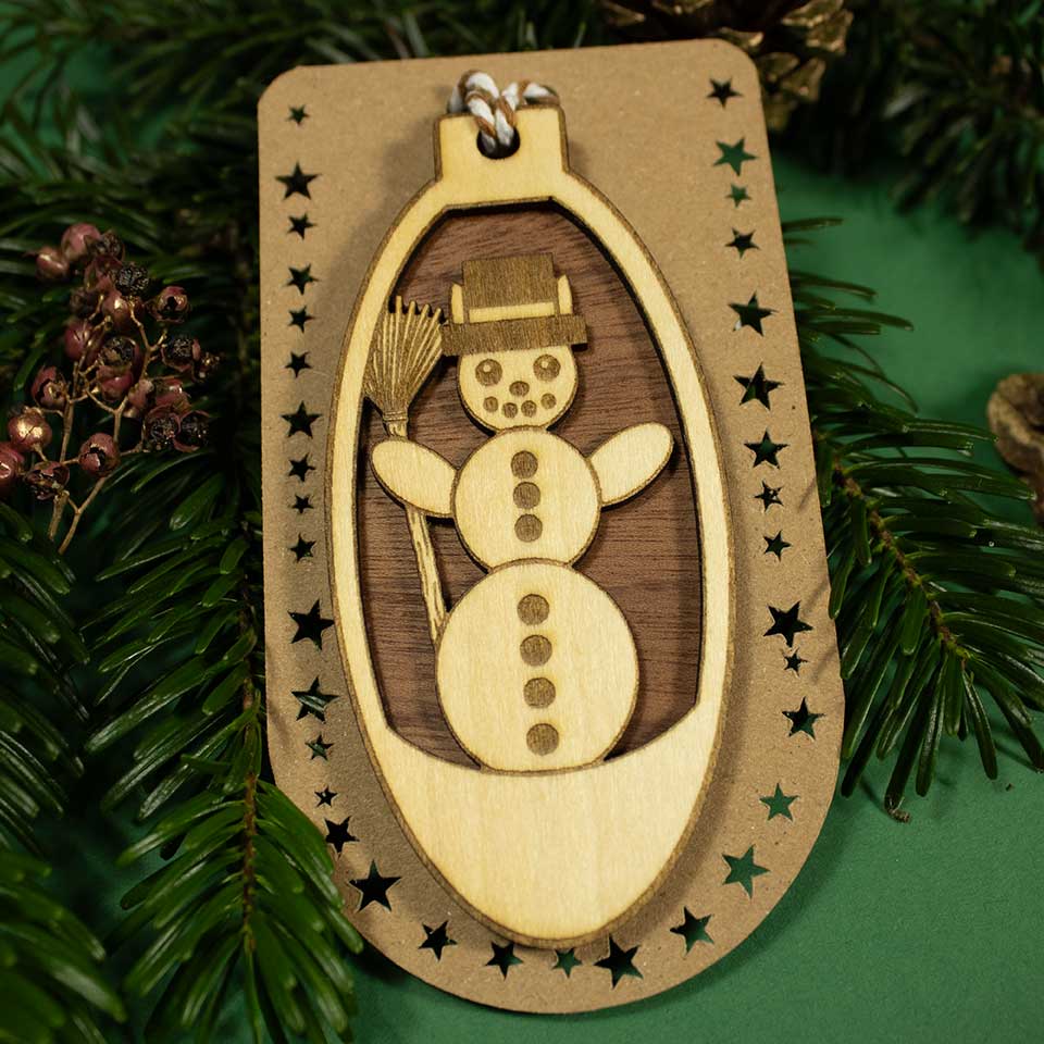 Cat Snowman - Ornament