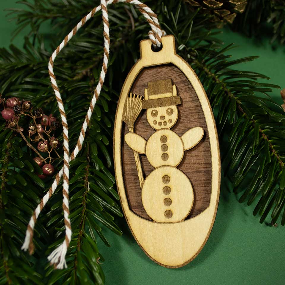 Cat Snowman - Ornament