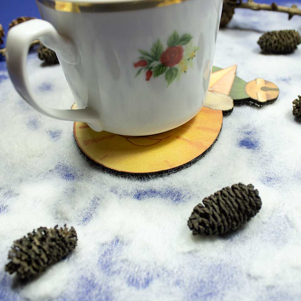 Christmas Cat coaster complete