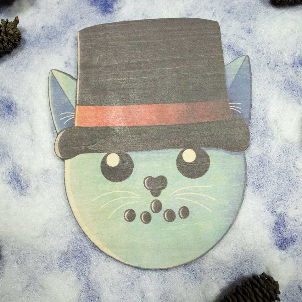 Christmas Cat coaster complete