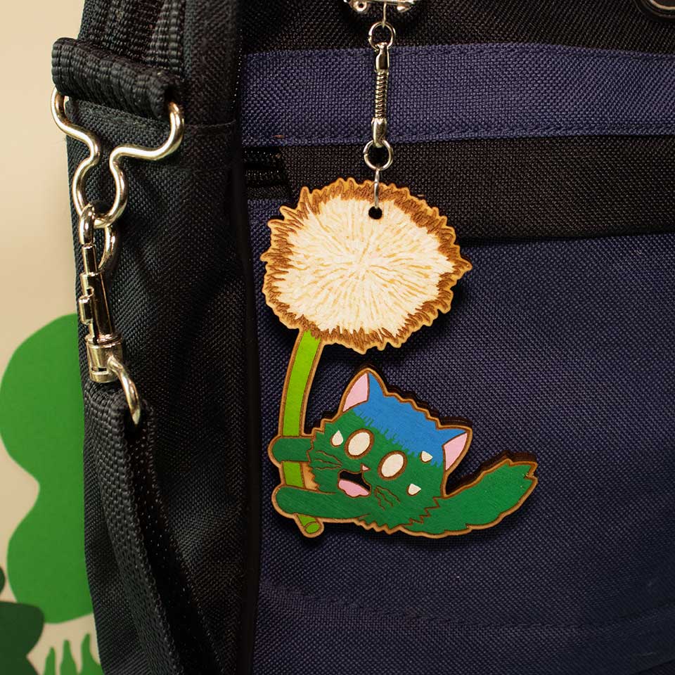 Dandelion seed flight: fear - key ring