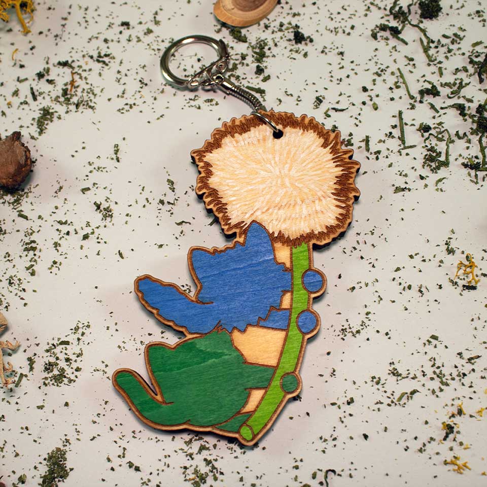 Dandelion friends - key ring