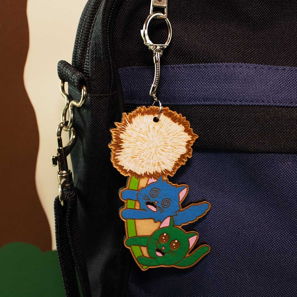 Dandelion friends - key ring