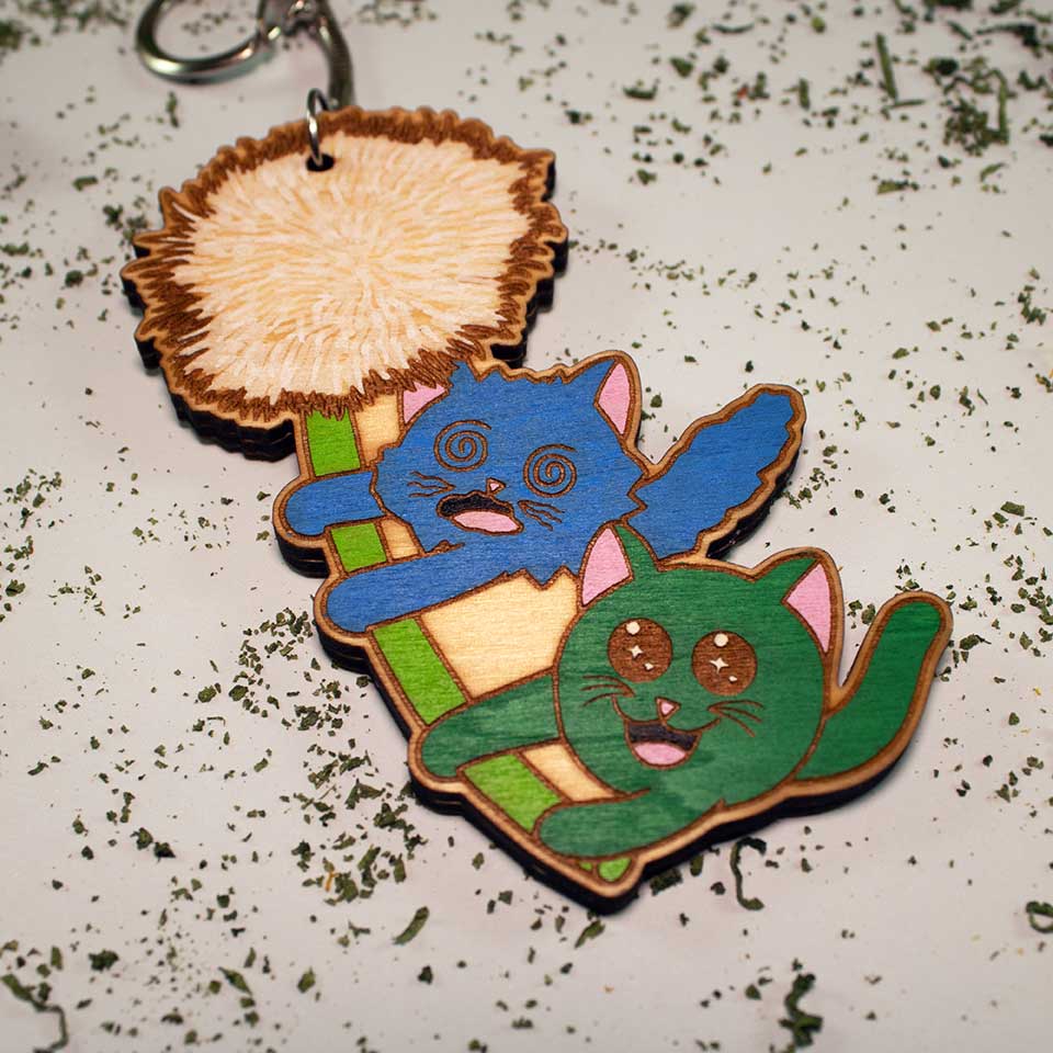 Dandelion friends - key ring