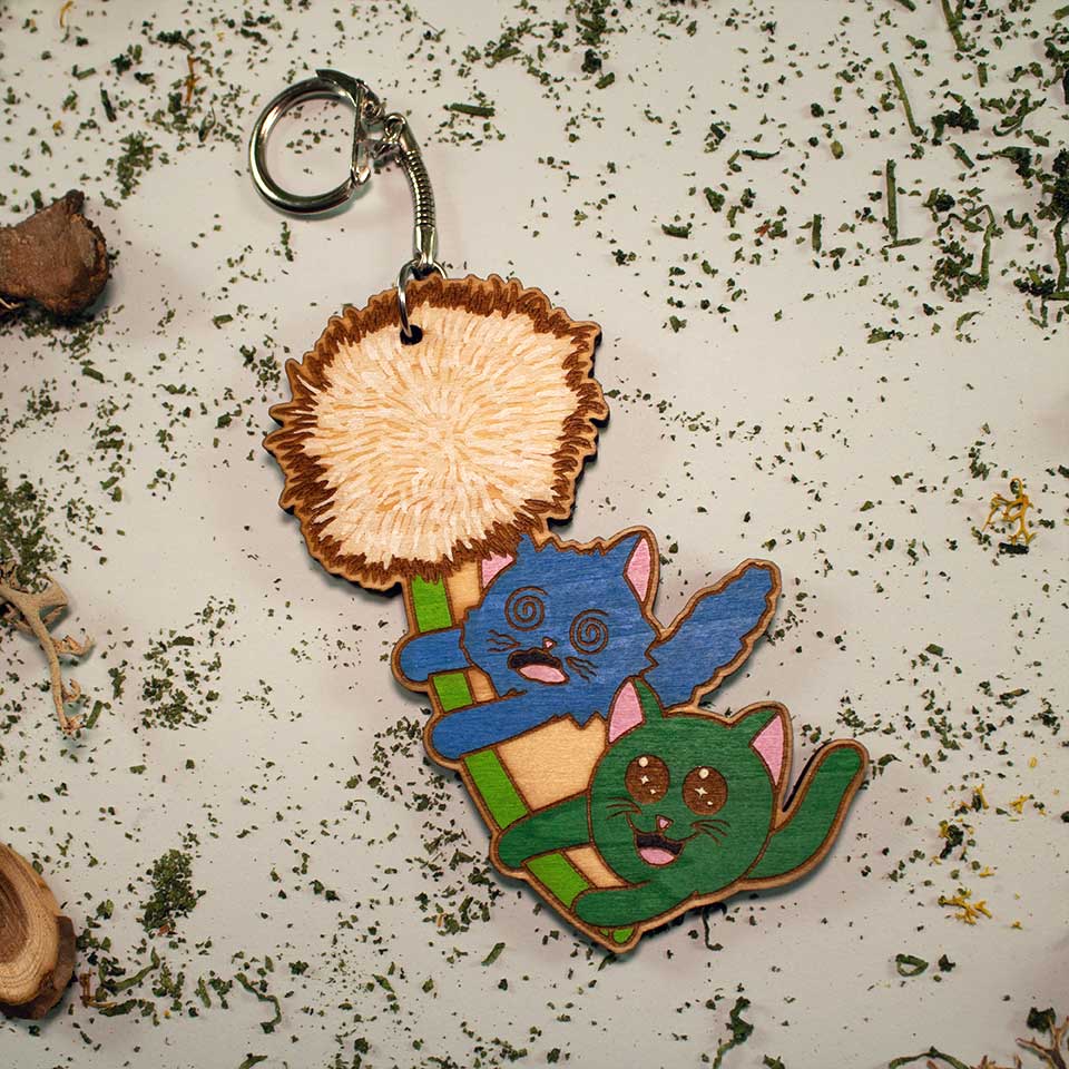 Dandelion friends - key ring
